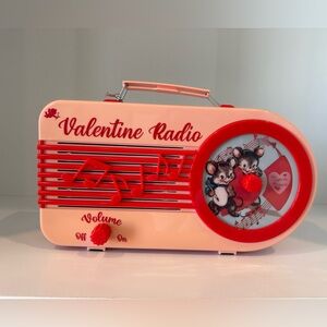 Mr. Christmas Valentine Radio - Red and Pink Retro Portable Radio - NWT